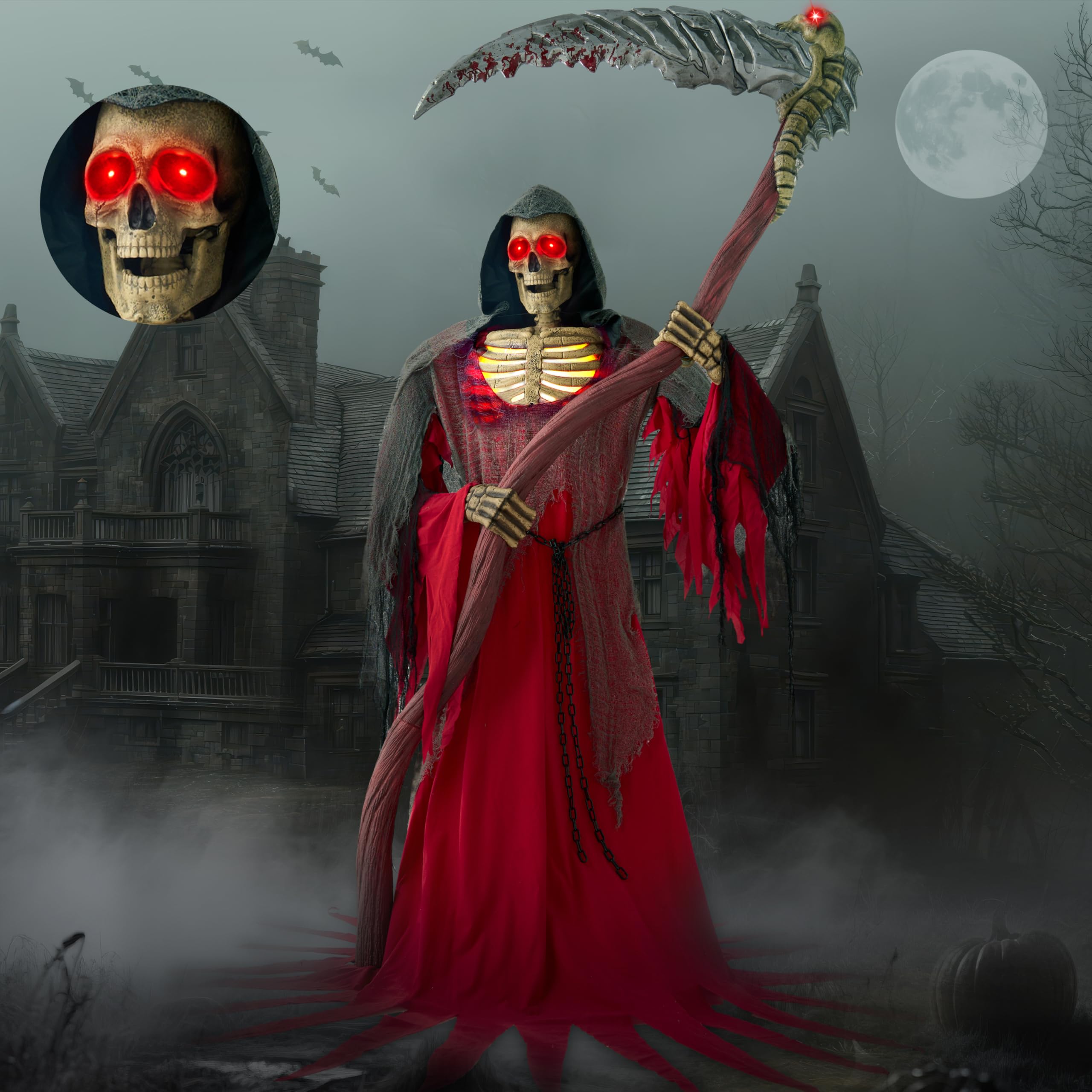 Amazon.com : JOYIN 8.3Ft Halloween Decorations Grim Reaper